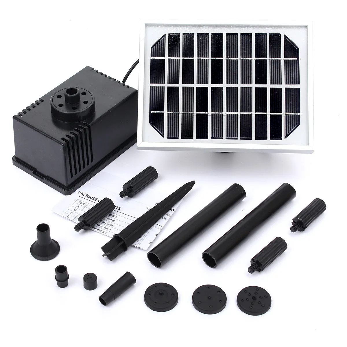 10V 2W Solar Power Fountain Water Pump Panel Kit
