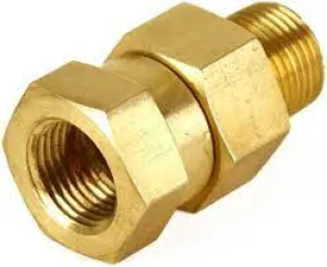3/8 in Mxf Brass Straight Swivel F/ Pressure Washer Hose