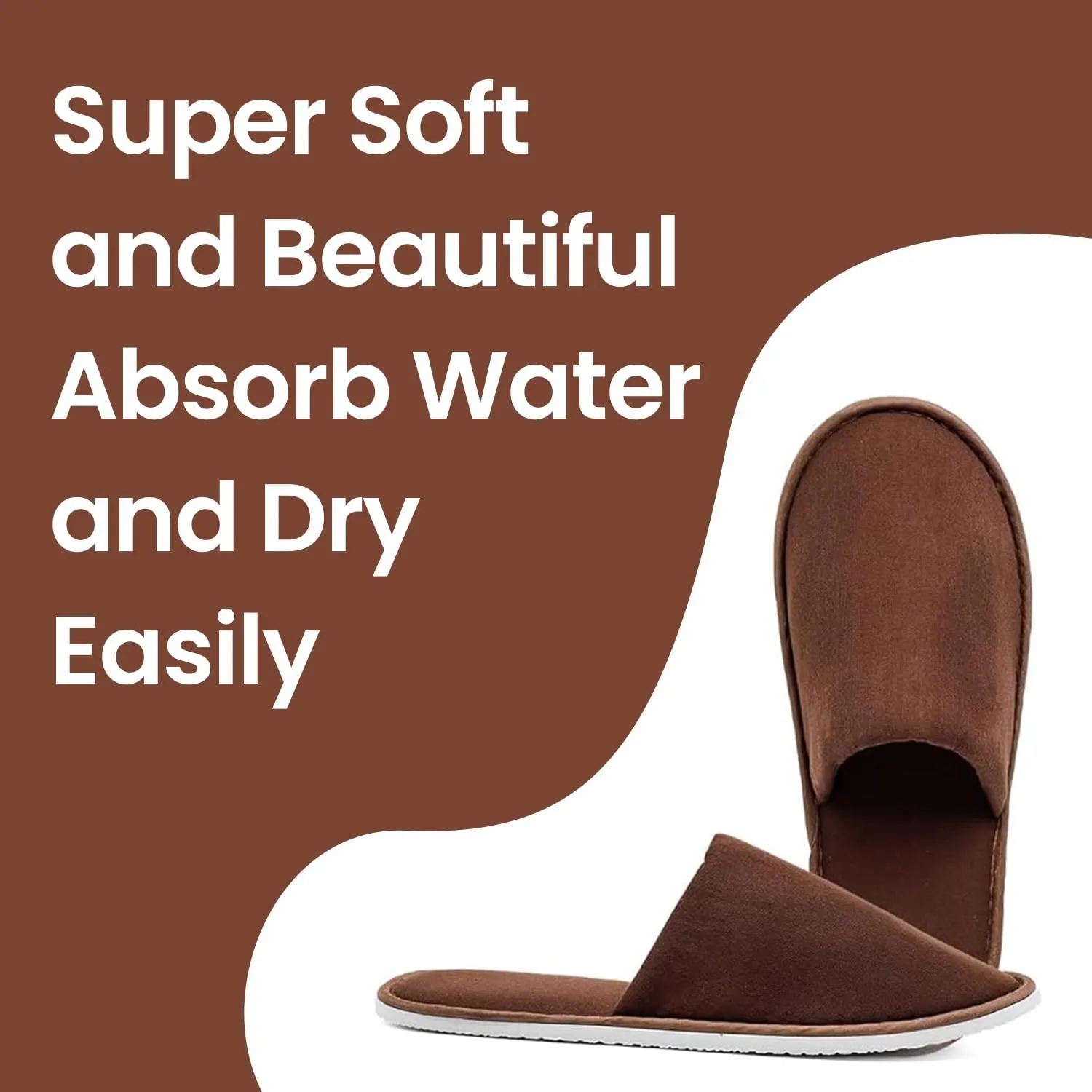A to Z PRO 12 Pairs disposable slippers for Guests, Ideal for Hotel, Home Indoor/Outdoor Use, Non-Slip, Washable & Reusable, Fits US Men Size 10, Women 11, Perfect for Travel, Bridesmaid, Wedding
