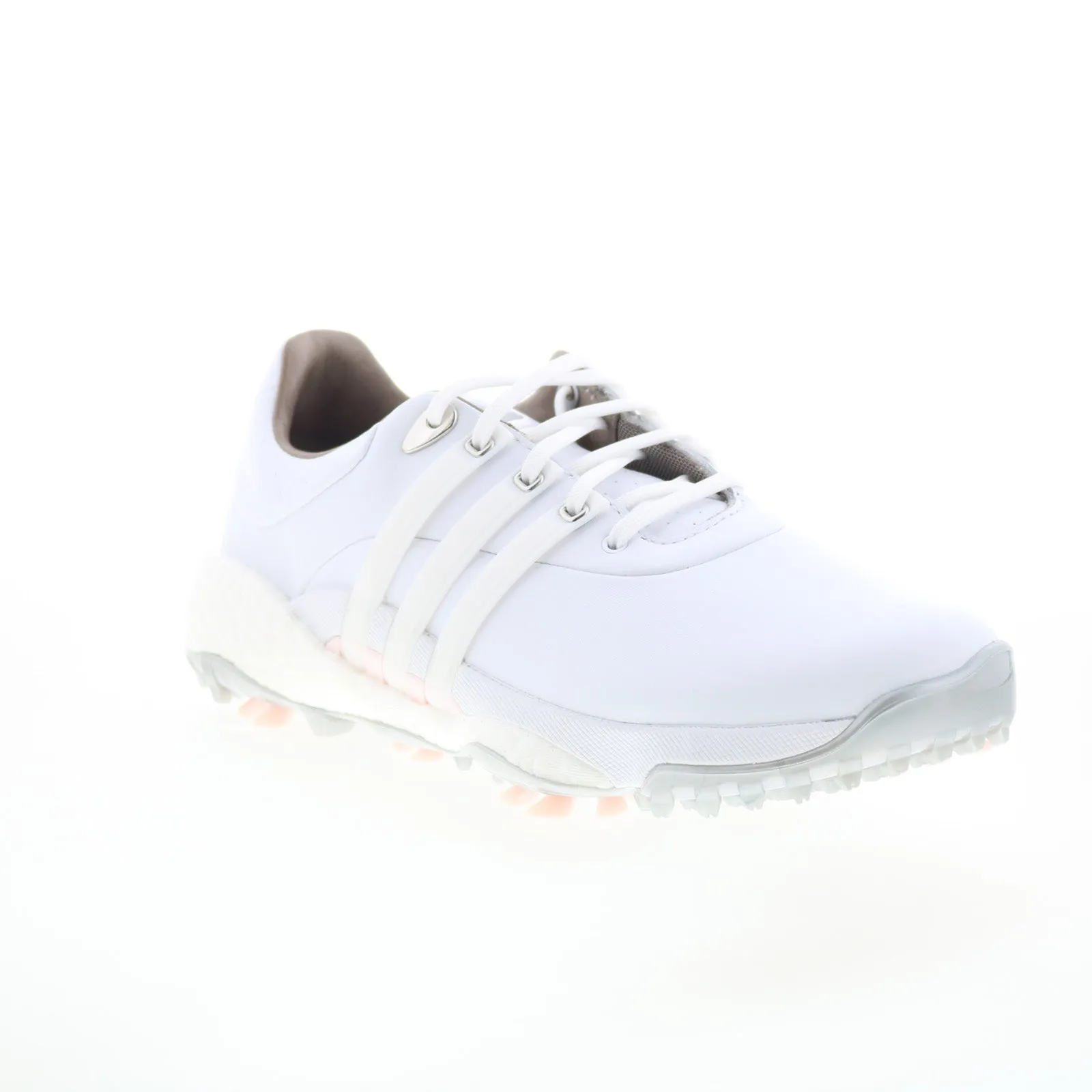 Adidas Tour360 22 GV9662 Womens White Leather Lace Up Athletic Golf Shoes