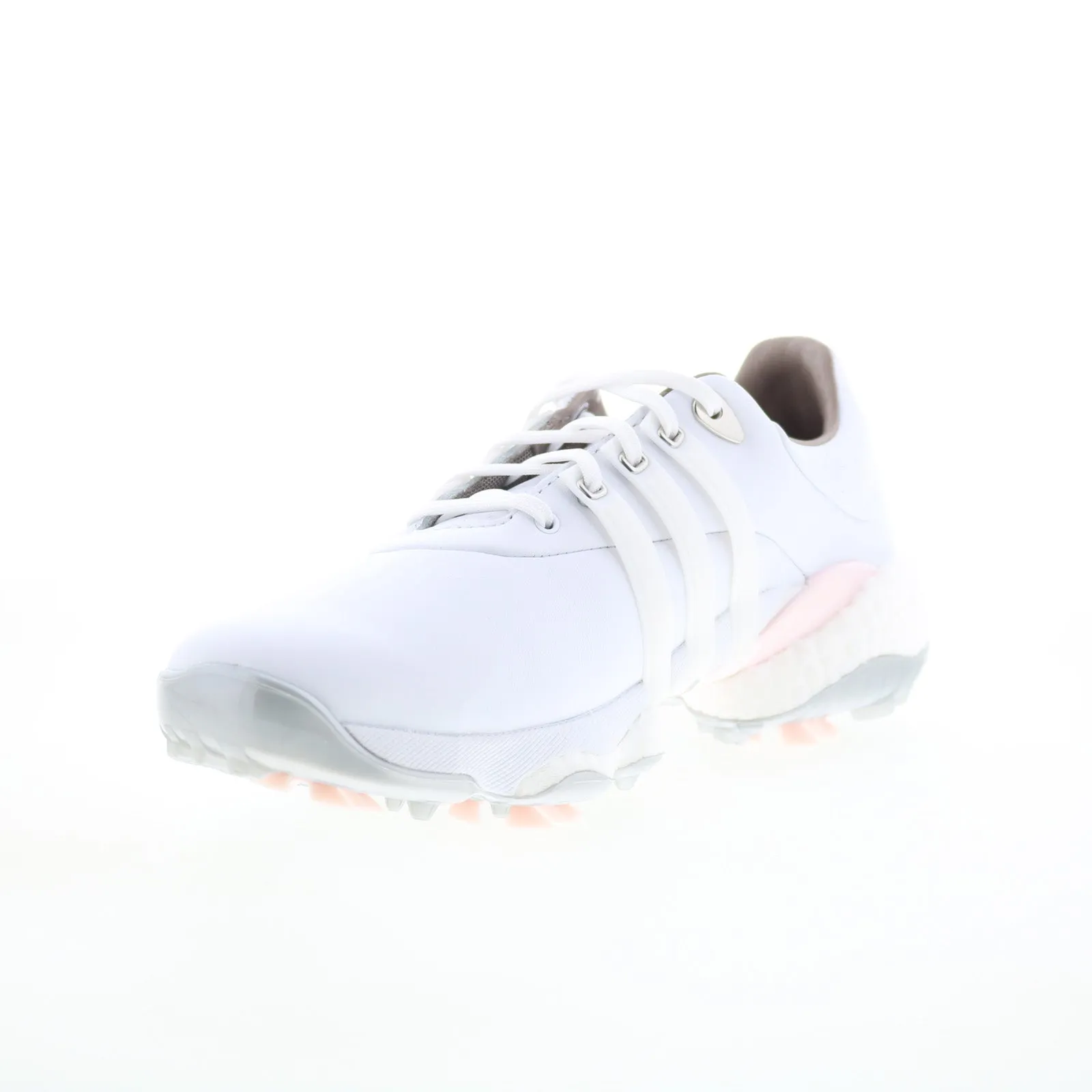 Adidas Tour360 22 GV9662 Womens White Leather Lace Up Athletic Golf Shoes