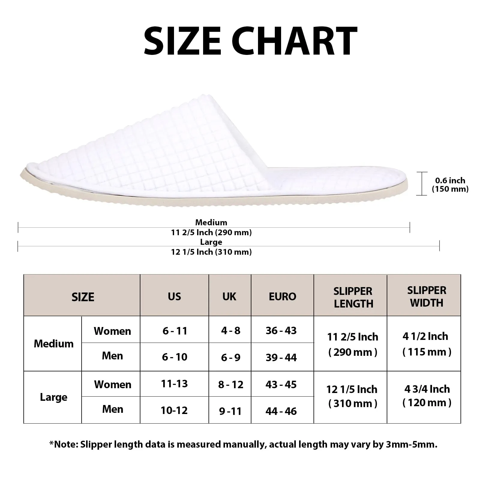 Anmerl Spa Slippers - 10 Pairs Comfy Unisex Slippers - Premium Bulk Disposable Hotel Slippers - Thick Cotton Velvet House Slippers for Guests Wedding Party Travel - Non Slip, Machine Washable, White