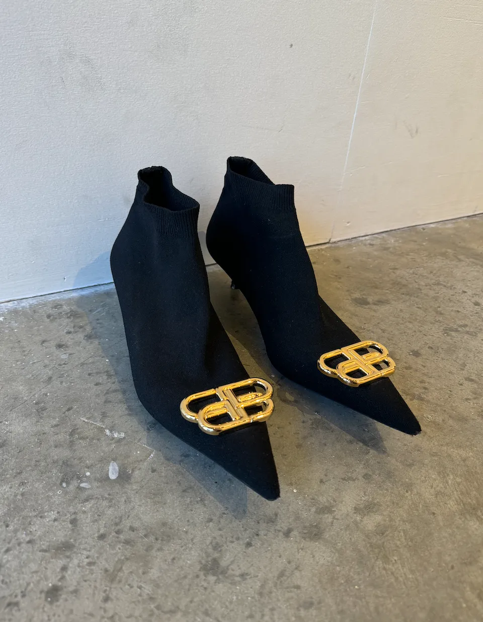 Balenciaga Black Sock Heeled Boots