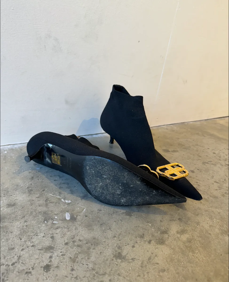 Balenciaga Black Sock Heeled Boots