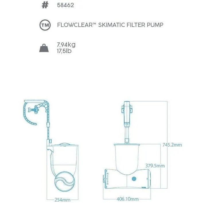 Bestway Flowclear 680Gal Skimatic Pool Filter Pump