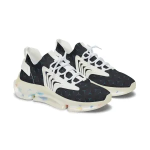 Black and Blue Diamonds Women's Mesh Sneakers