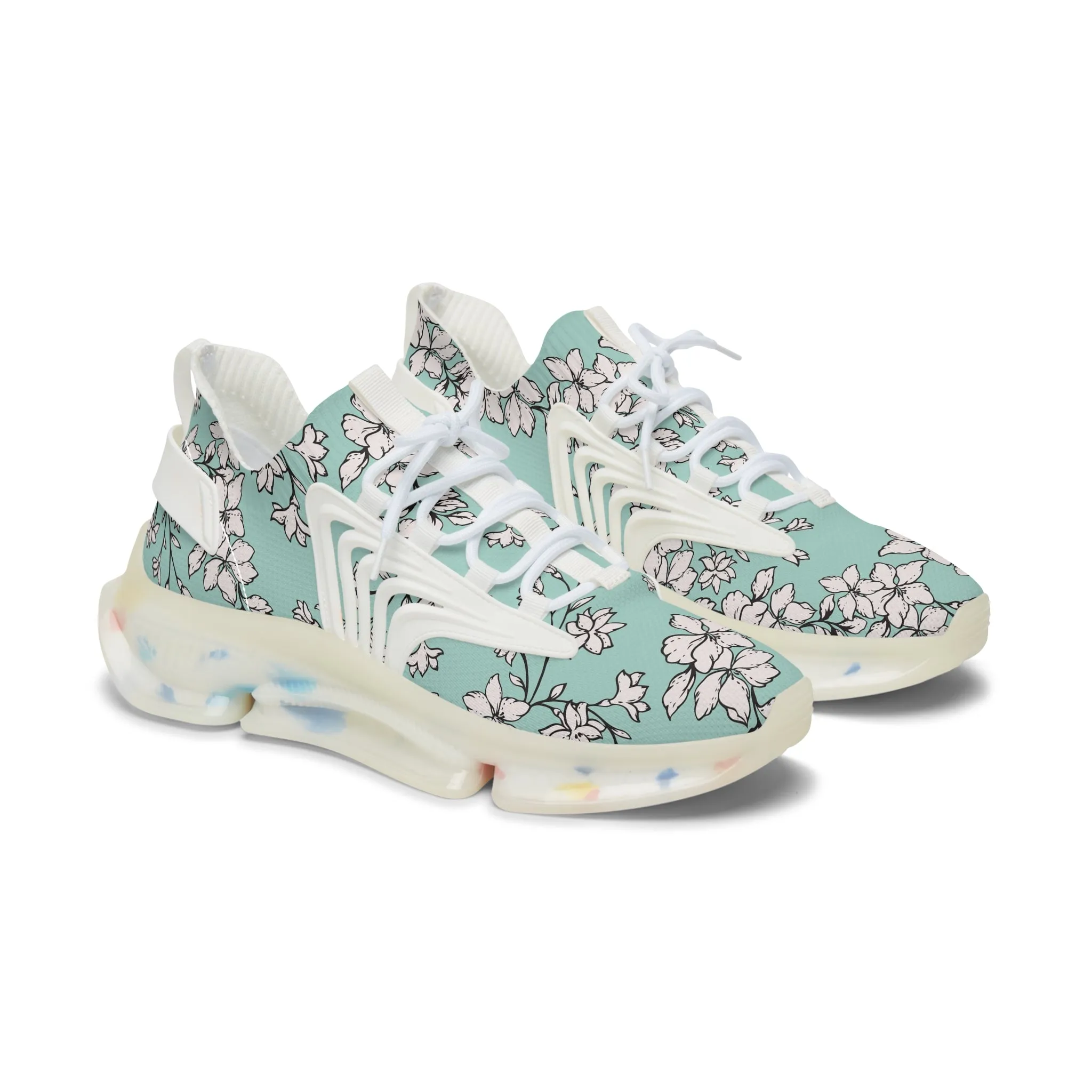 Blooming Flower Branches Women's Mesh Sneakers