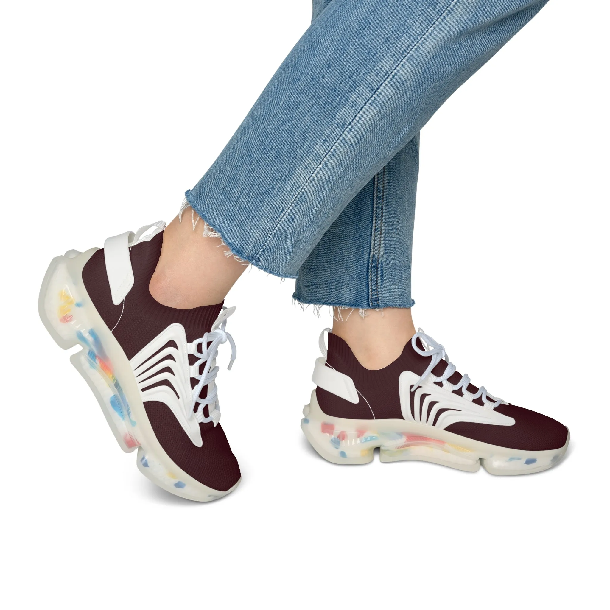 Chocolate Brown Women's Mesh Sneakers