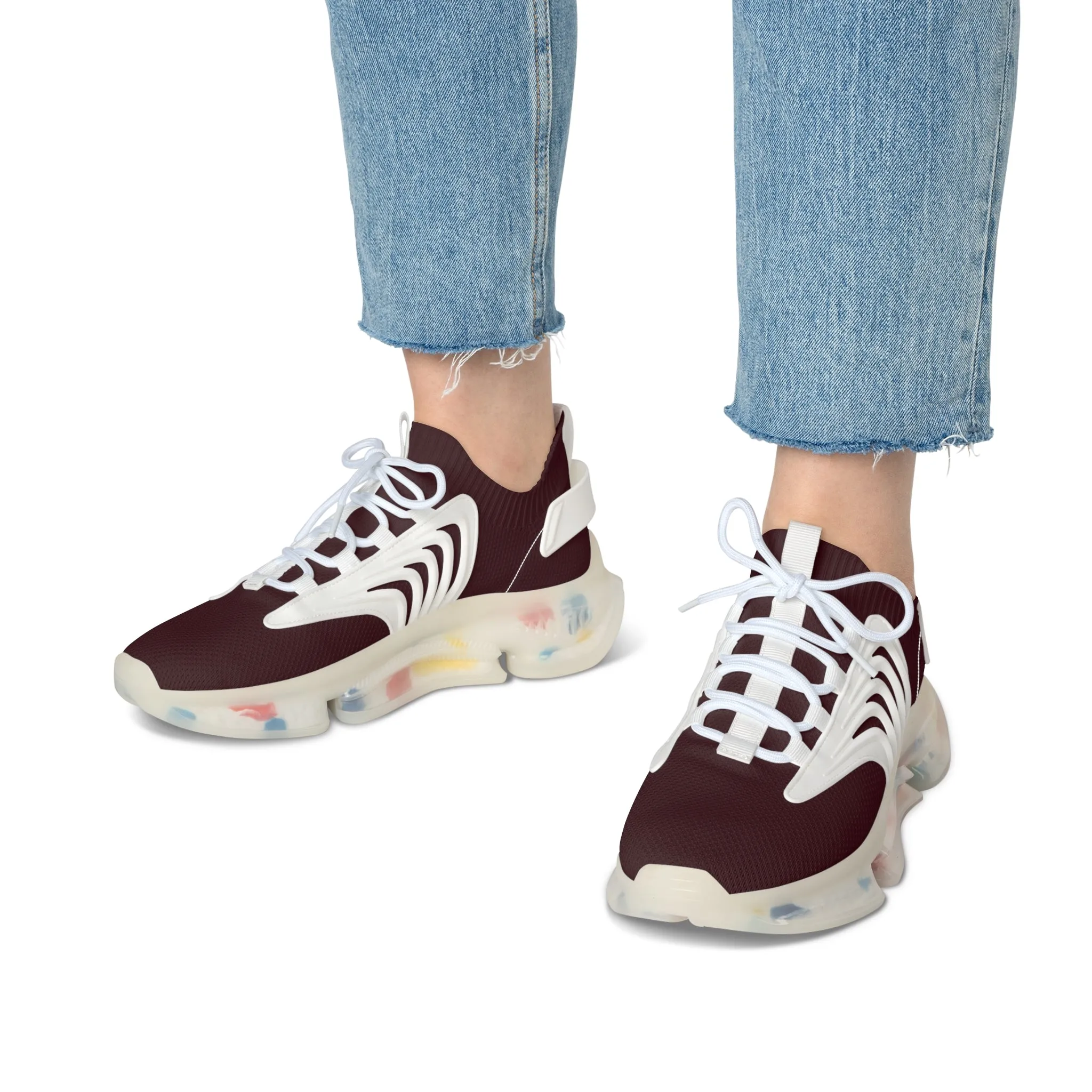 Chocolate Brown Women's Mesh Sneakers
