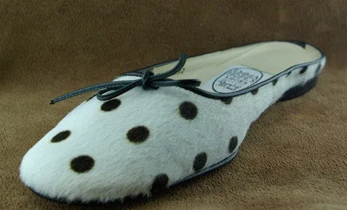 Emma Hope Black and White Spotted Pony Flats