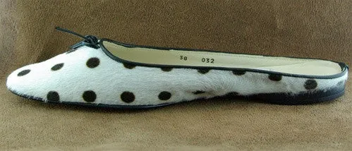 Emma Hope Black and White Spotted Pony Flats