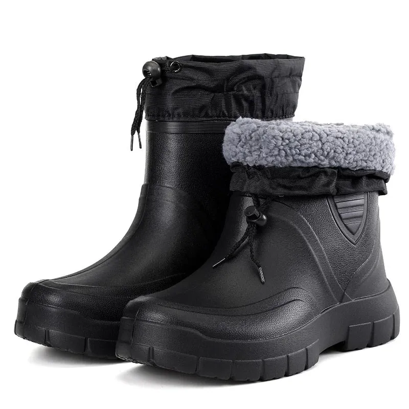 Groovywish Men Snow Boots Waterproof Warm Orthopedic Shoes