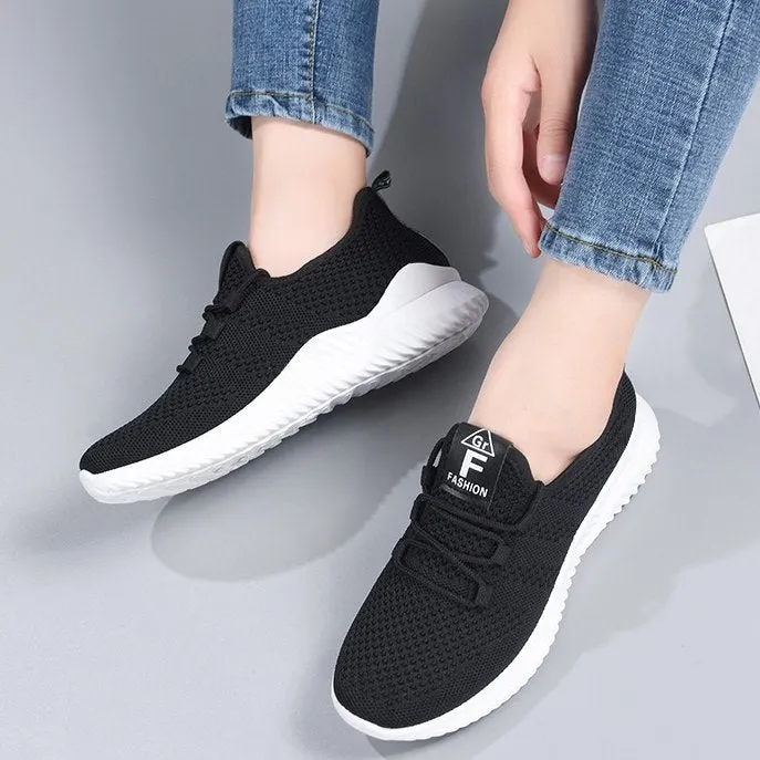 GroovyWish Women Orthopedic Shoes Comfy Elastic Mesh Round Toe Running Sneakers