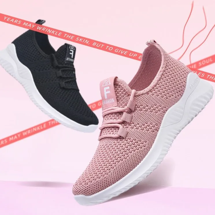 GroovyWish Women Orthopedic Shoes Comfy Elastic Mesh Round Toe Running Sneakers