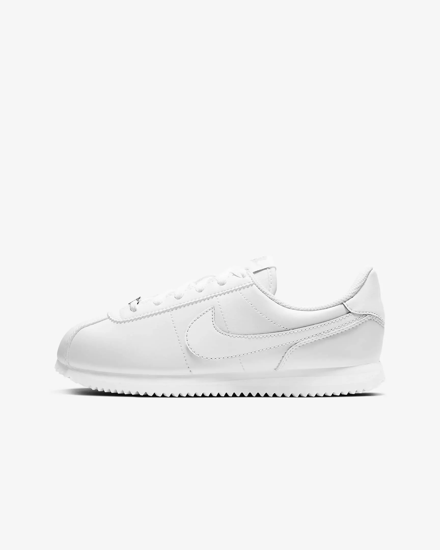 GS Nike Cortez Basic Leather "Triple White" (904764-100)