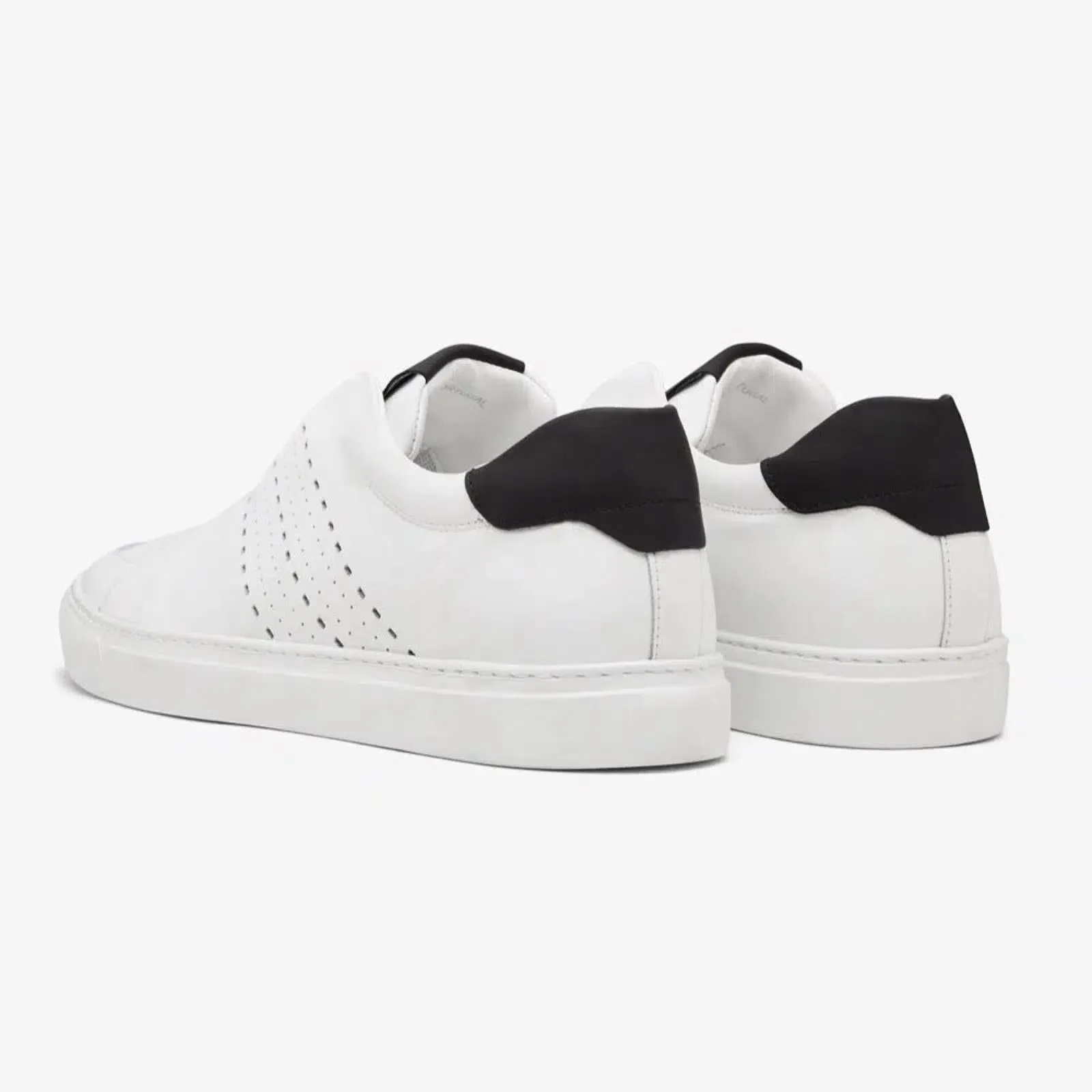 Harrys Of London Track Tech Leather Trainer White-Black