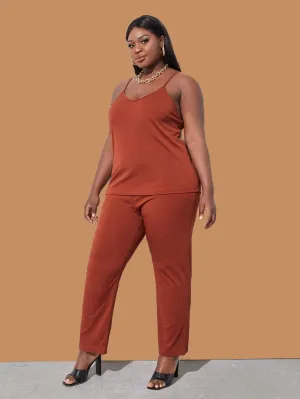 Jerrika Pants Set - Chocolate