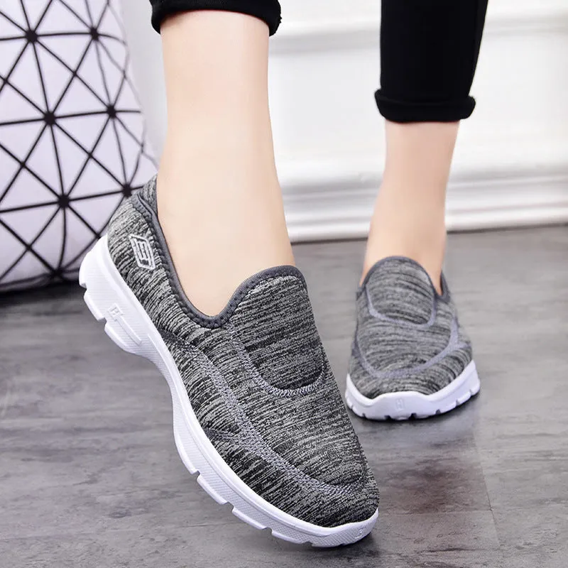 Knit Detail Stretch Slip on Pumps Shoes
