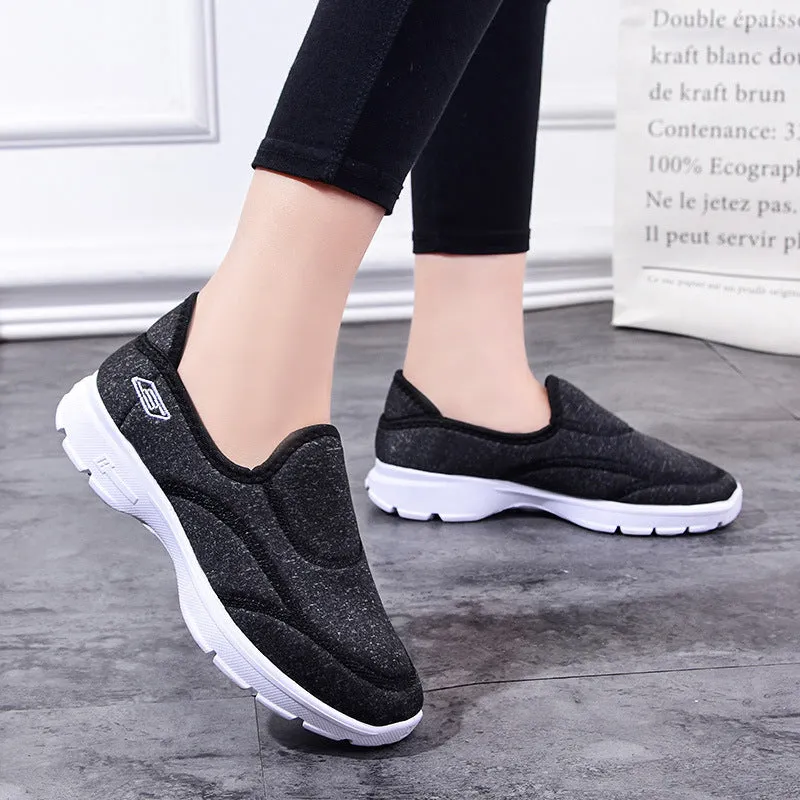 Knit Detail Stretch Slip on Pumps Shoes