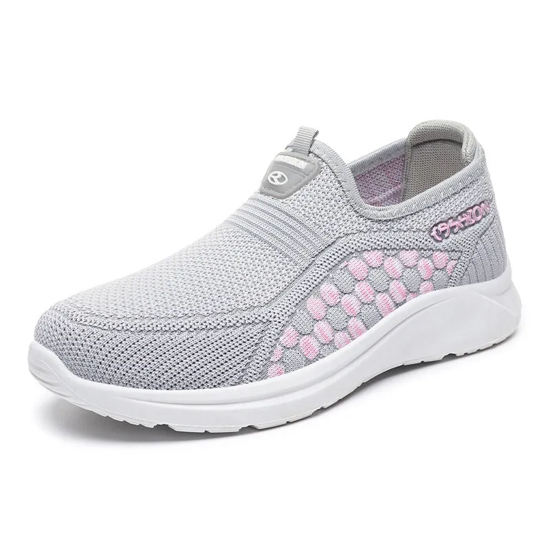 Knit Detail Stretch Slip on Shoes