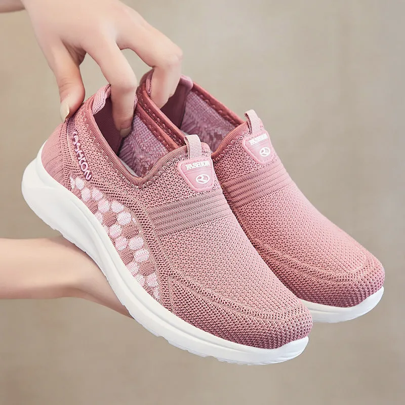 Knit Detail Stretch Slip on Shoes