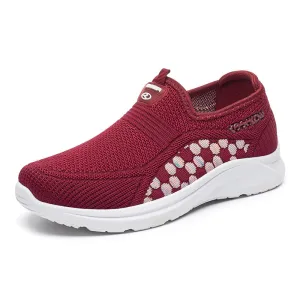 Knit Detail Stretch Slip on Shoes