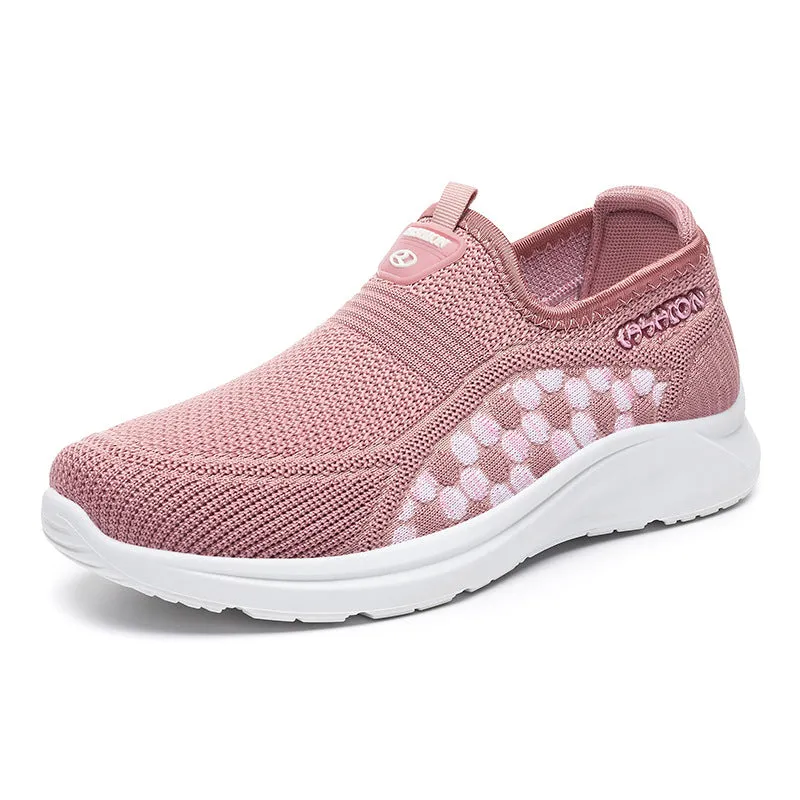 Knit Detail Stretch Slip on Shoes