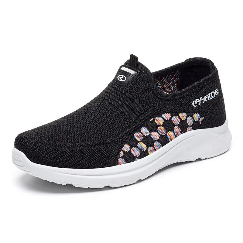 Knit Detail Stretch Slip on Shoes