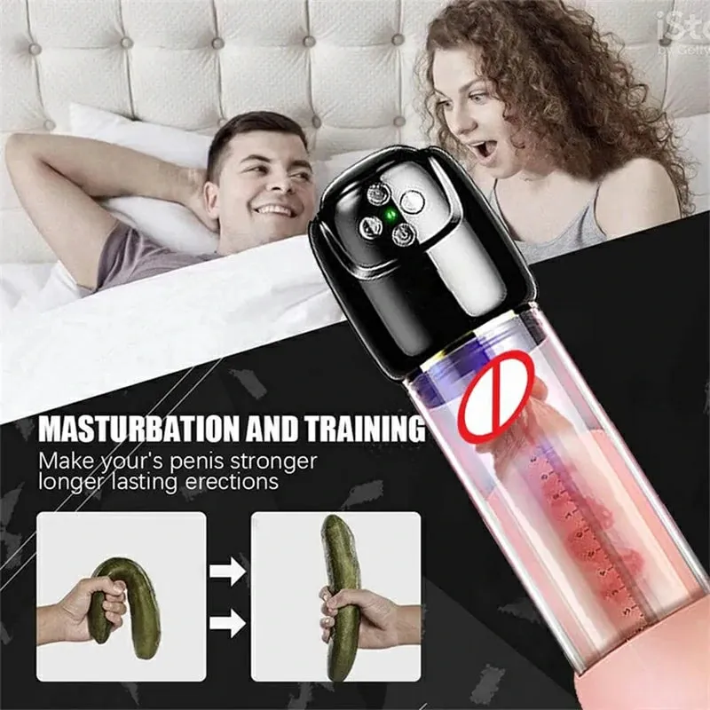 LCD Screen Negative Pressure Stretch Penis Trainer