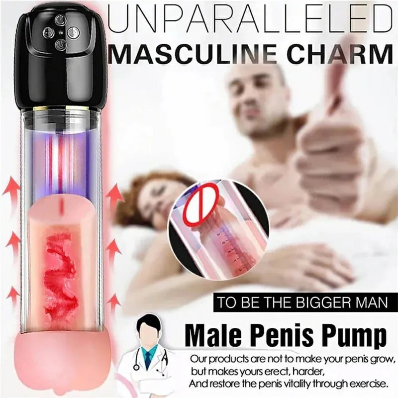 LCD Screen Negative Pressure Stretch Penis Trainer