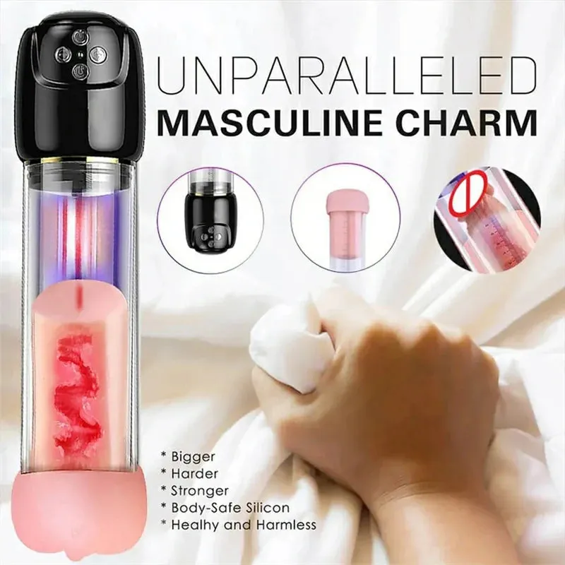 LCD Screen Negative Pressure Stretch Penis Trainer