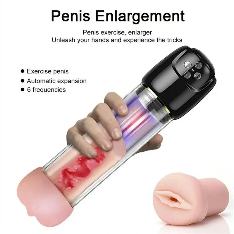LCD Screen Negative Pressure Stretch Penis Trainer