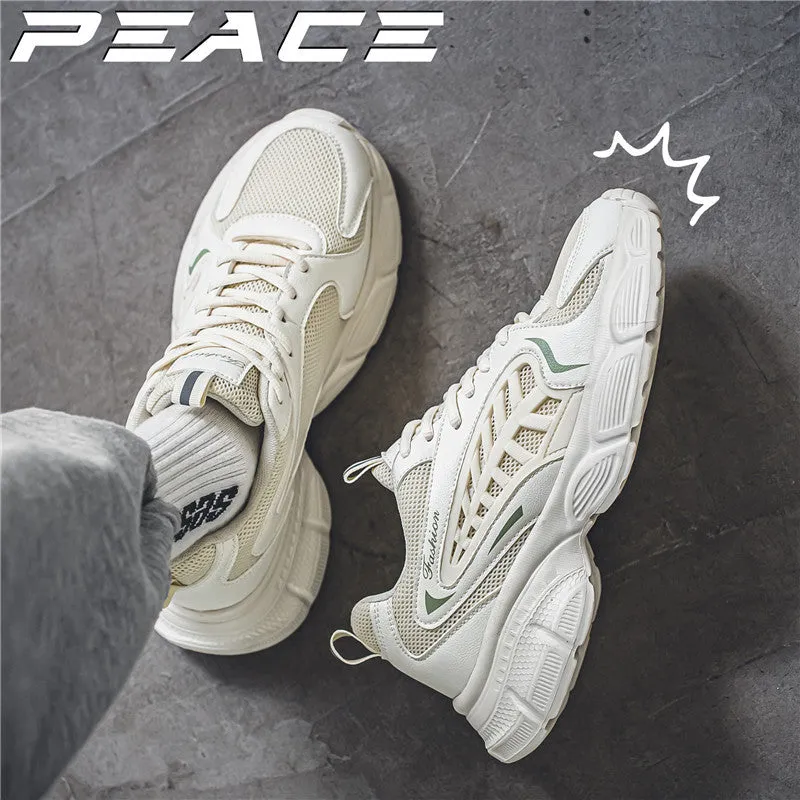 Men's Mesh Breathable Thick-Soled Sports Shoes