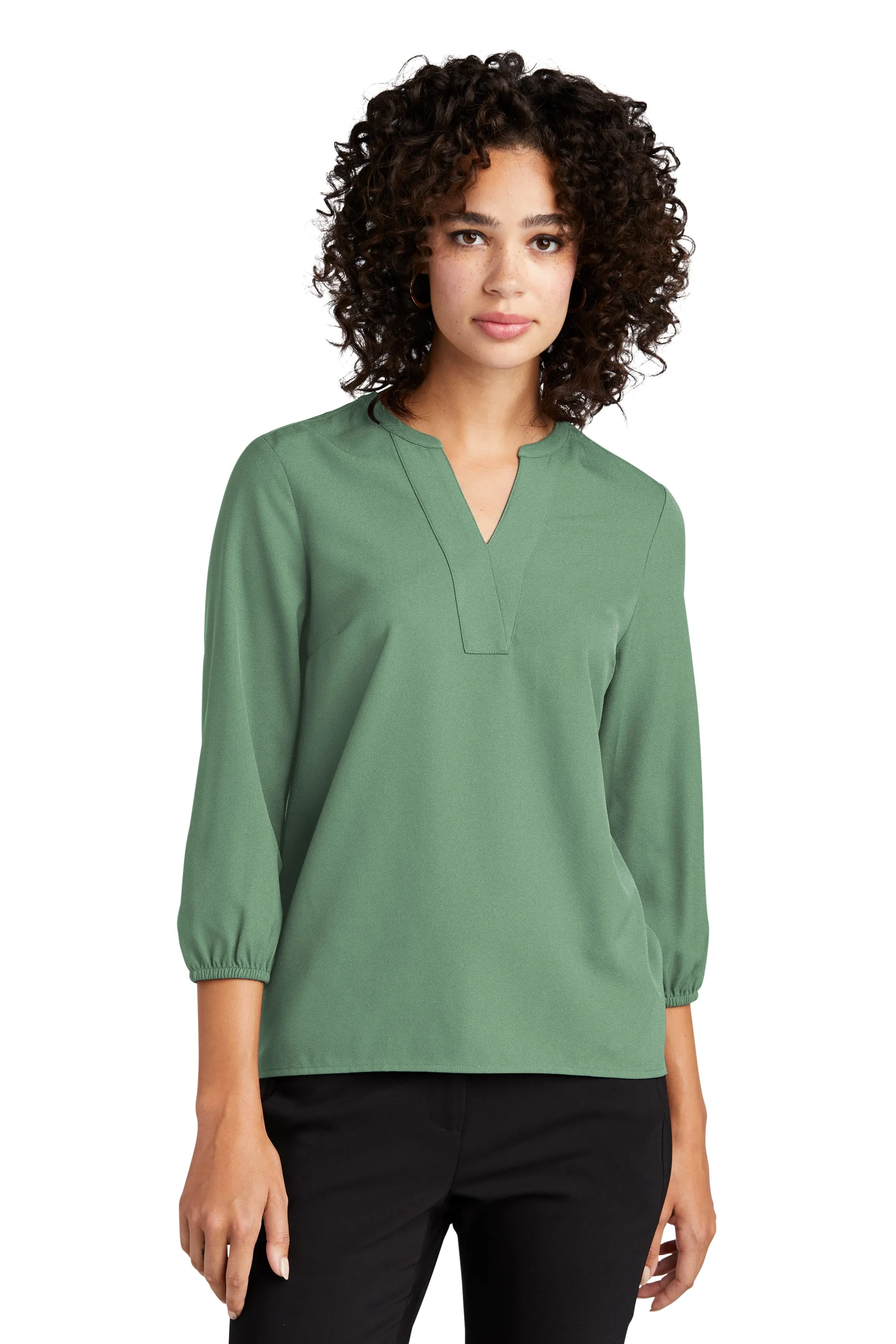 MERCER METTLE™ Women's Stretch Crepe 3/4-Sleeve Blouse MM2011