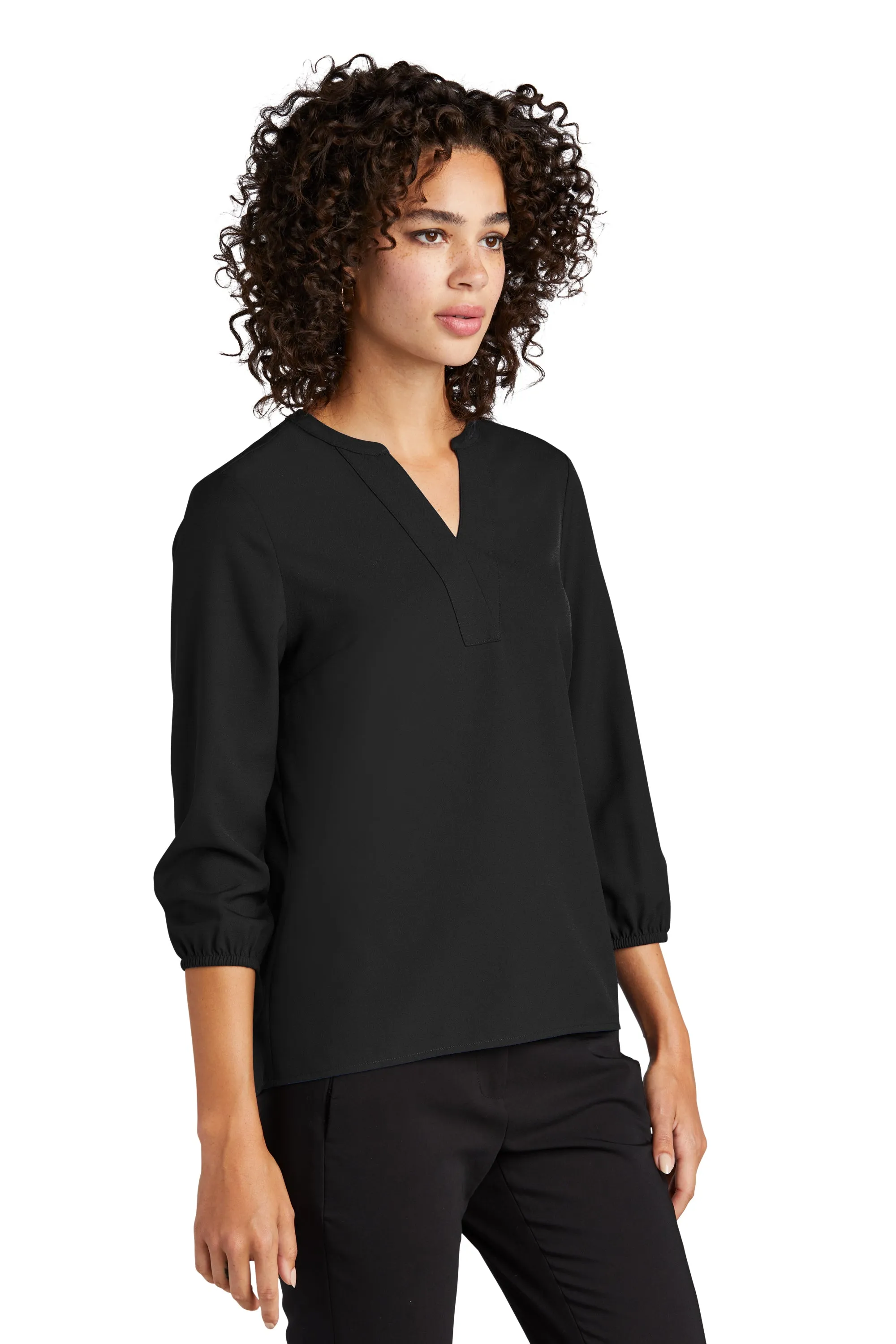 MERCER METTLE™ Women's Stretch Crepe 3/4-Sleeve Blouse MM2011