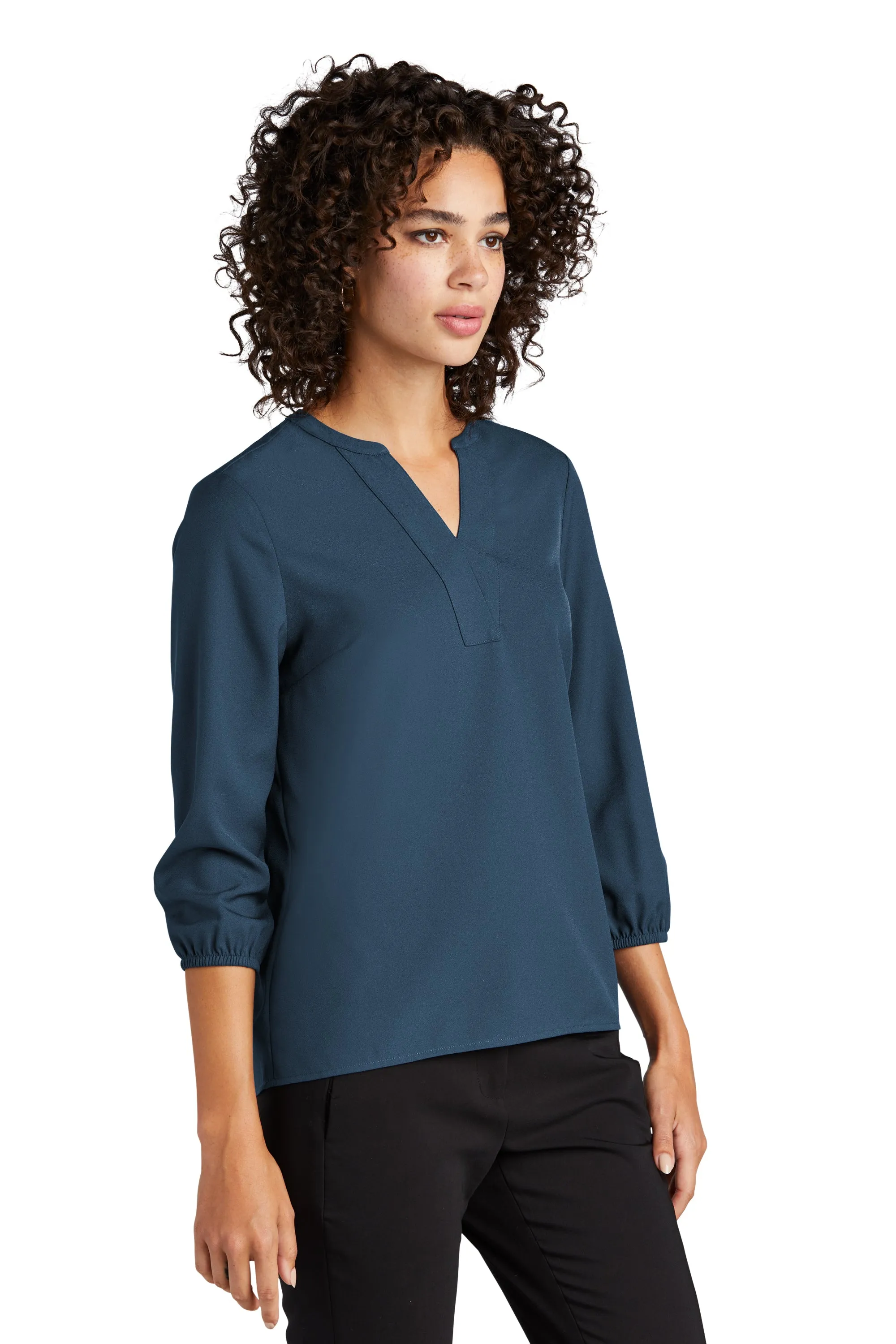 MERCER METTLE™ Women's Stretch Crepe 3/4-Sleeve Blouse MM2011