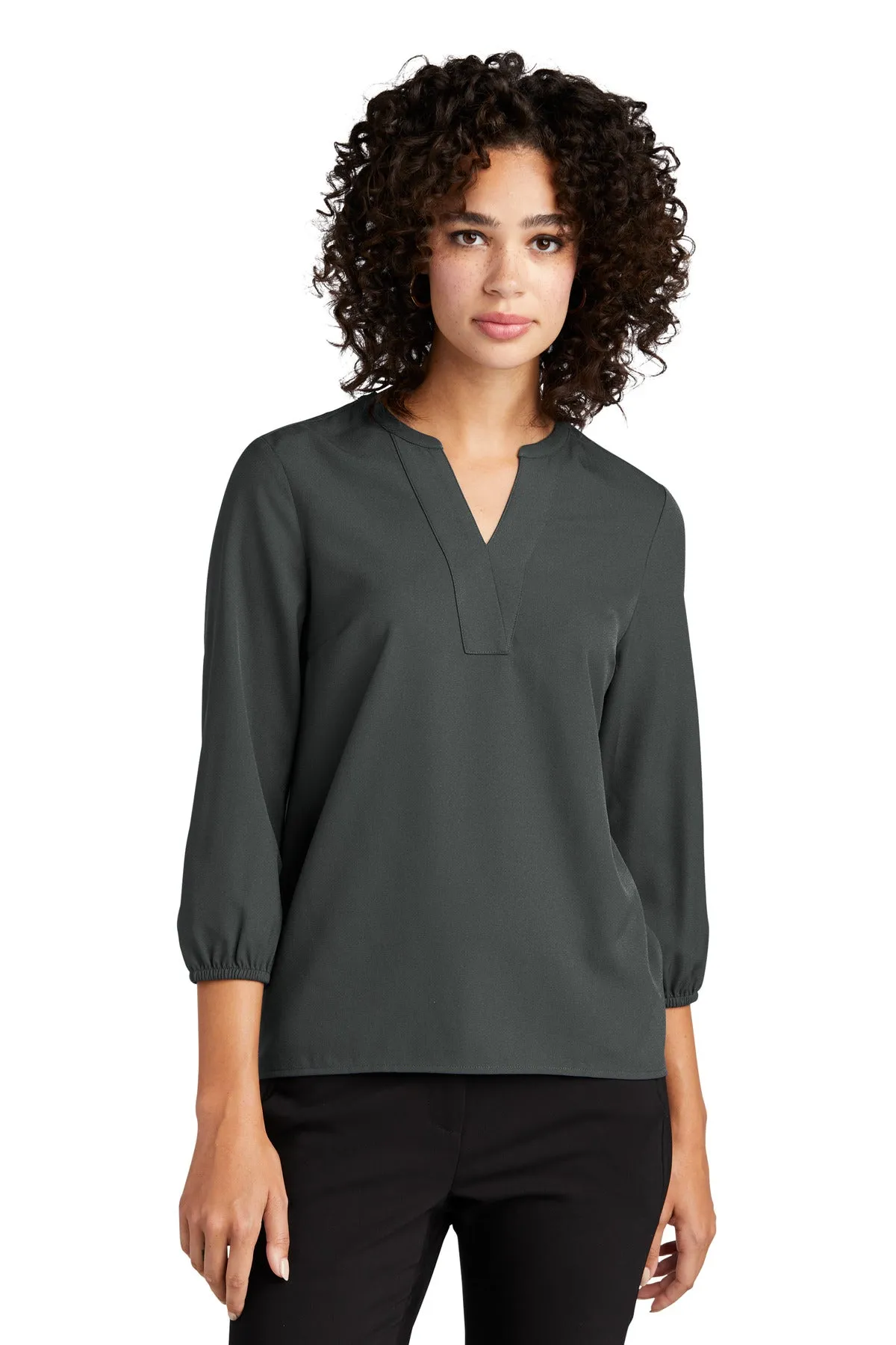 MERCER METTLE™ Women's Stretch Crepe 3/4-Sleeve Blouse MM2011