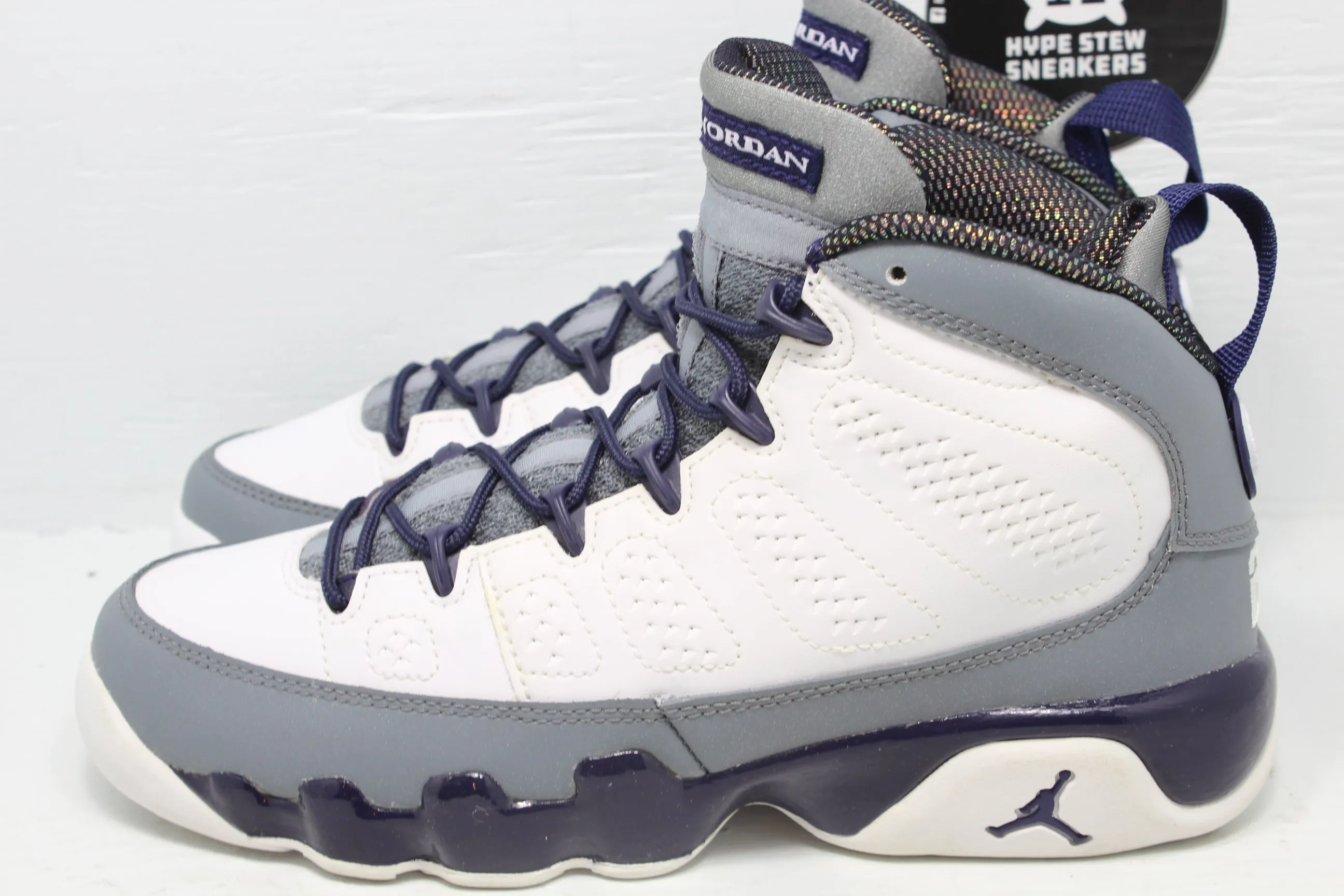 Nike Air Jordan 9 White Purple 'Imperial Purple' GS