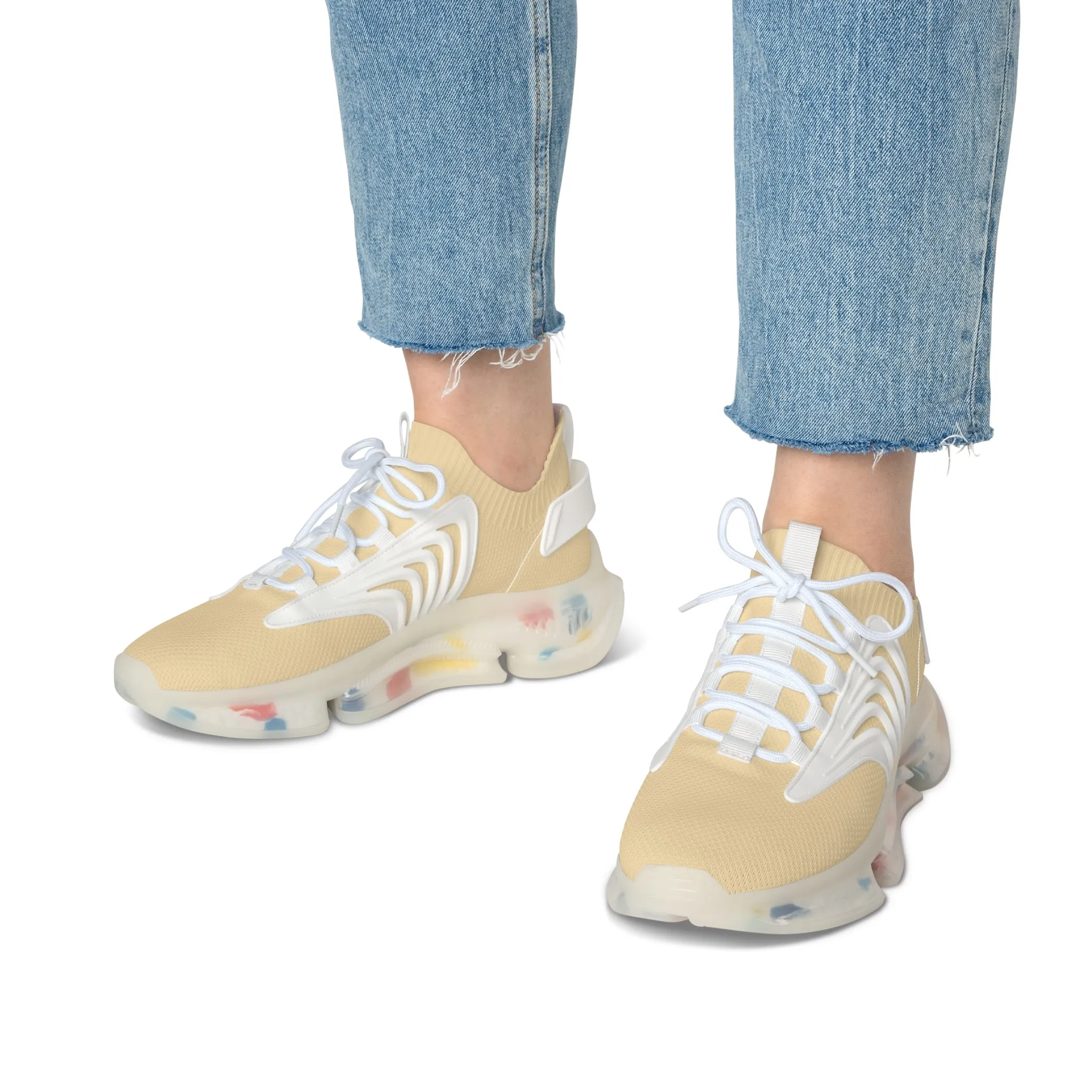 Peach Women's Mesh Sneakers