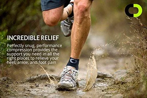 Plantar Fasciitis Socks with Arch Support for Men & Women - Best Ankle Compression Socks for Foot and Heel Pain Relief - Better Than Night Splint Brace, Orthotics, Inserts, Insoles