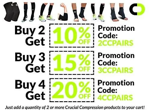 Plantar Fasciitis Socks with Arch Support for Men & Women - Best Ankle Compression Socks for Foot and Heel Pain Relief - Better Than Night Splint Brace, Orthotics, Inserts, Insoles