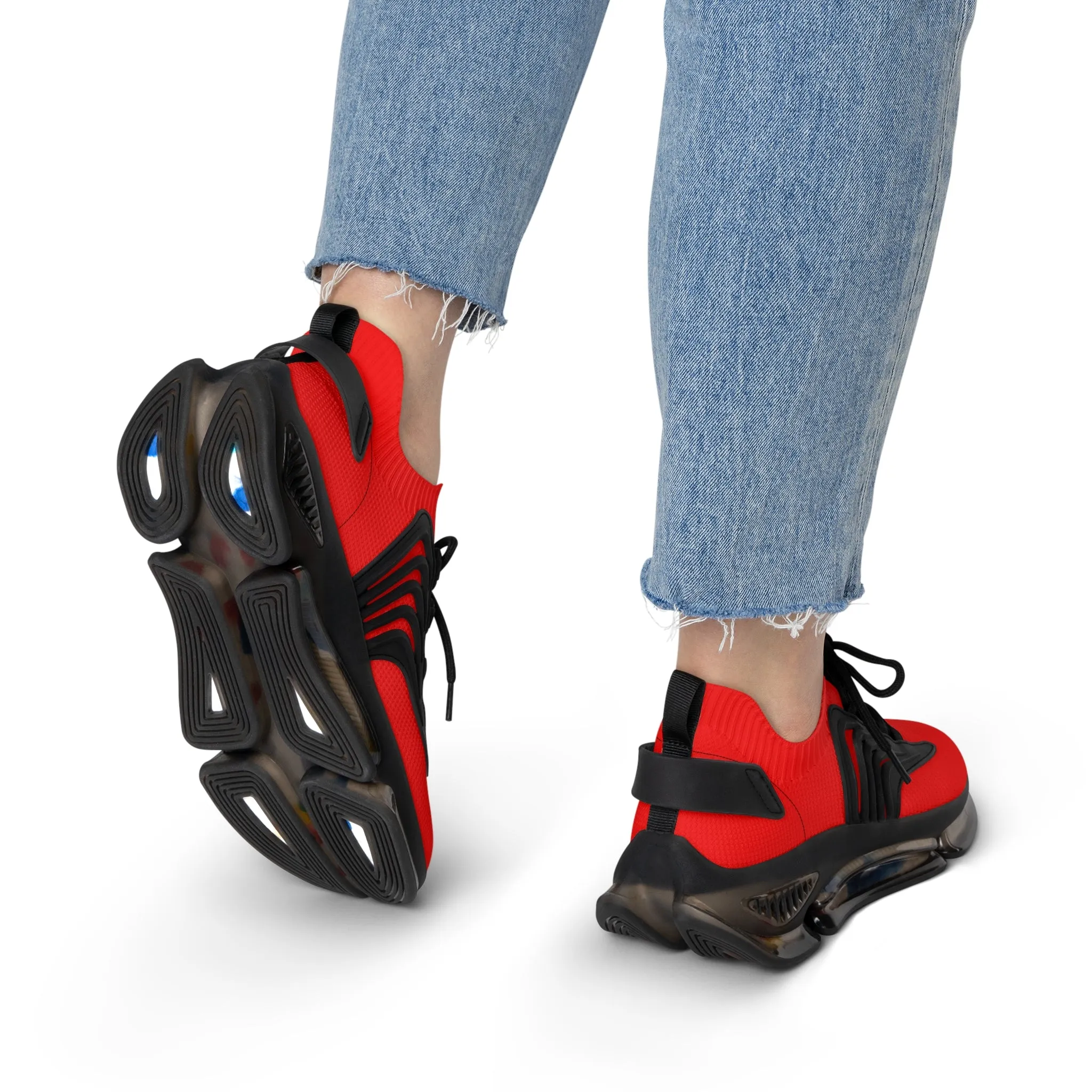 Red Women's Mesh Sneakers