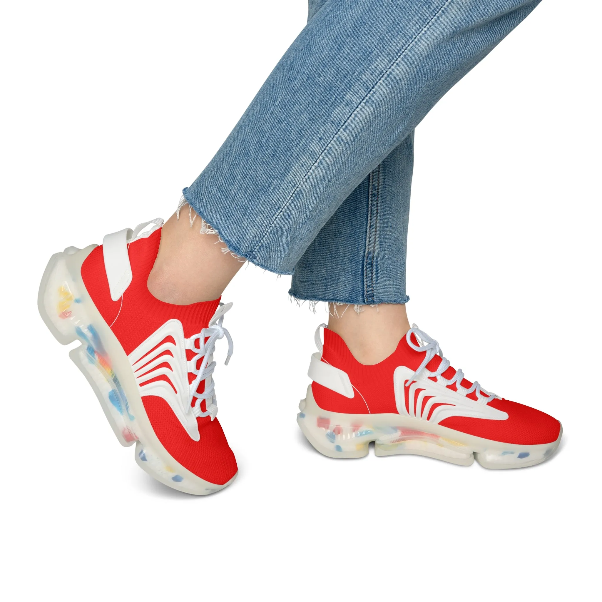 Red Women's Mesh Sneakers