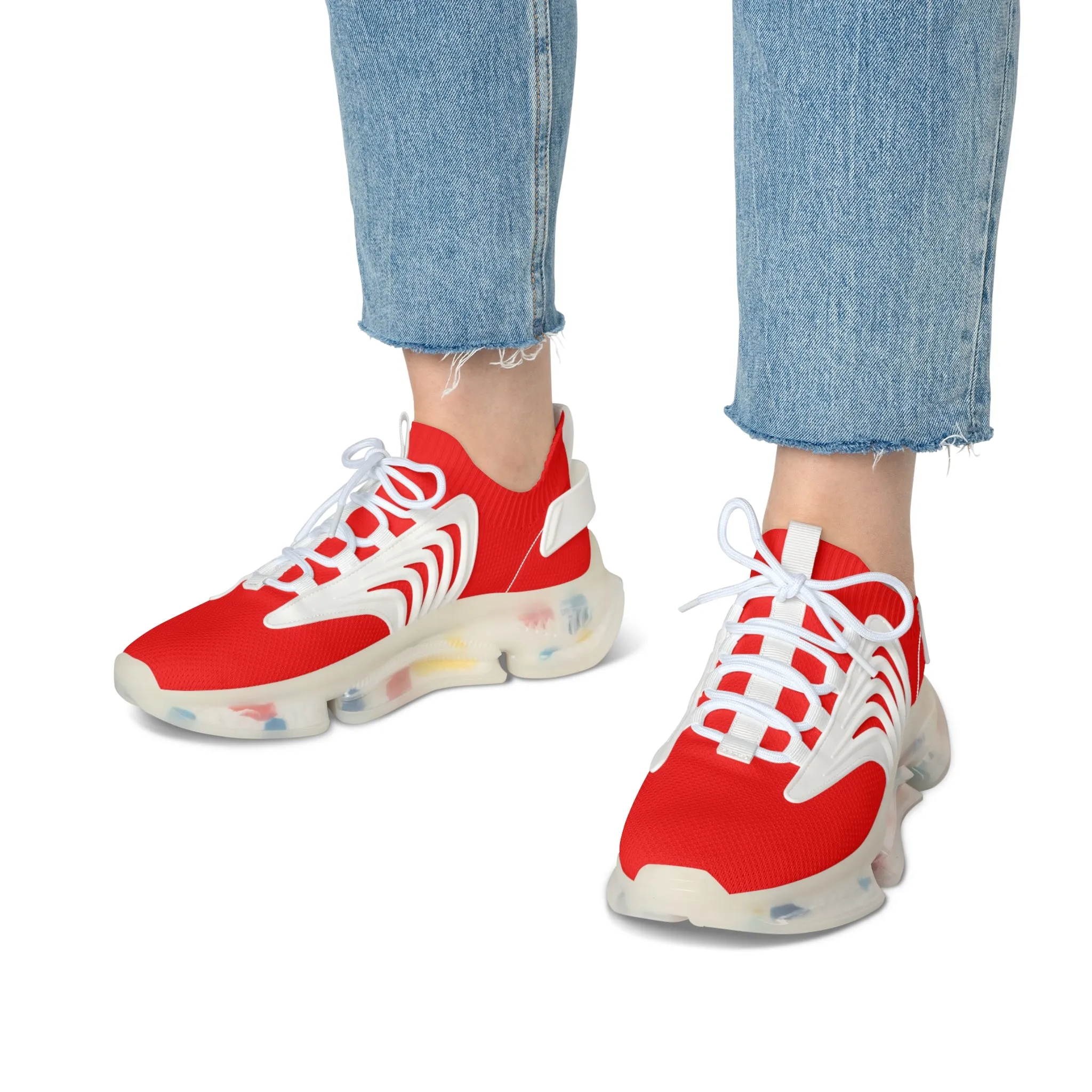 Red Women's Mesh Sneakers