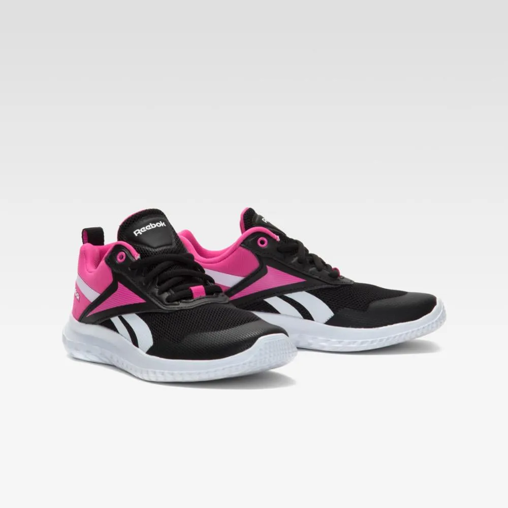 Reebok Footwear Kids Reebok Rush Runner 5 Shoes - Pre-School CORE BLK/LASER PNK FTWR WH