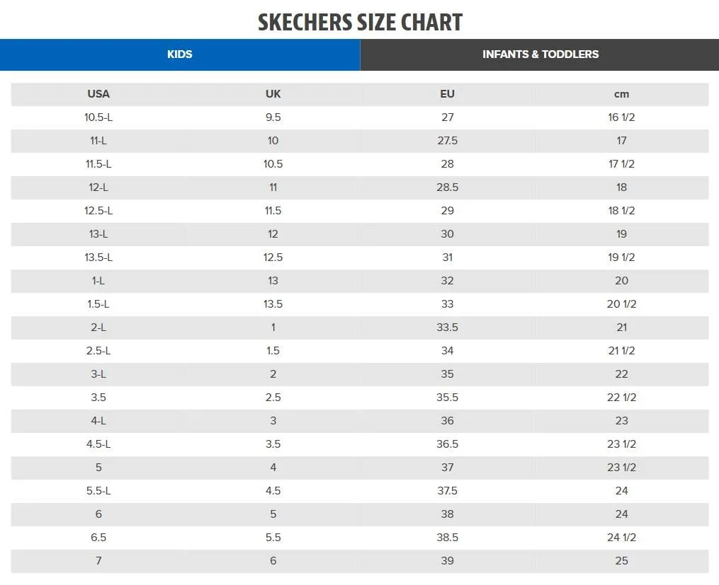 Skechers (GAR302221L) Childrens Sports Flex Glide Shoes in UK 1.5 to 13.5