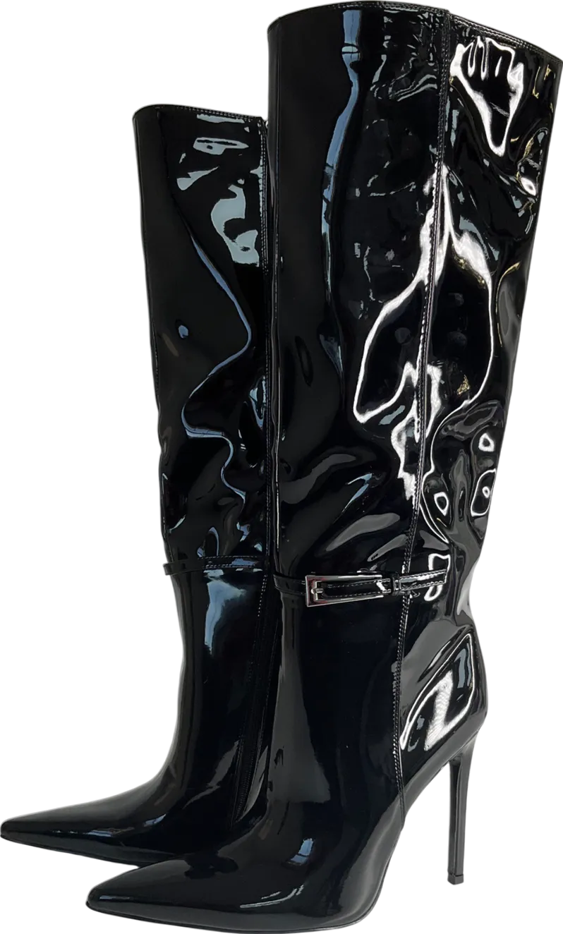 stephen paris Black Stiletto Heeled Boots UK 8 EU 41 👠