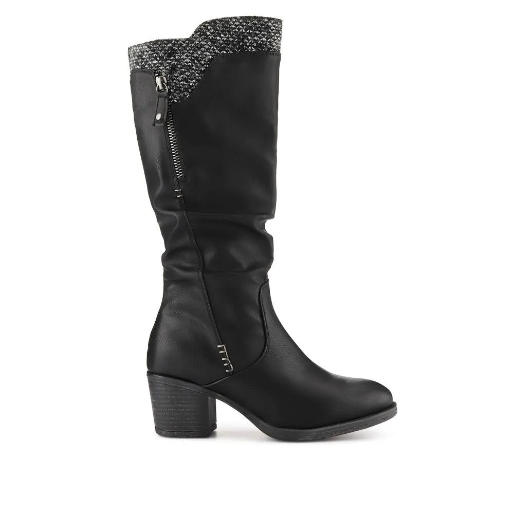 Tall Block-Heeled Long Boots - WOIL40025 / 326 605
