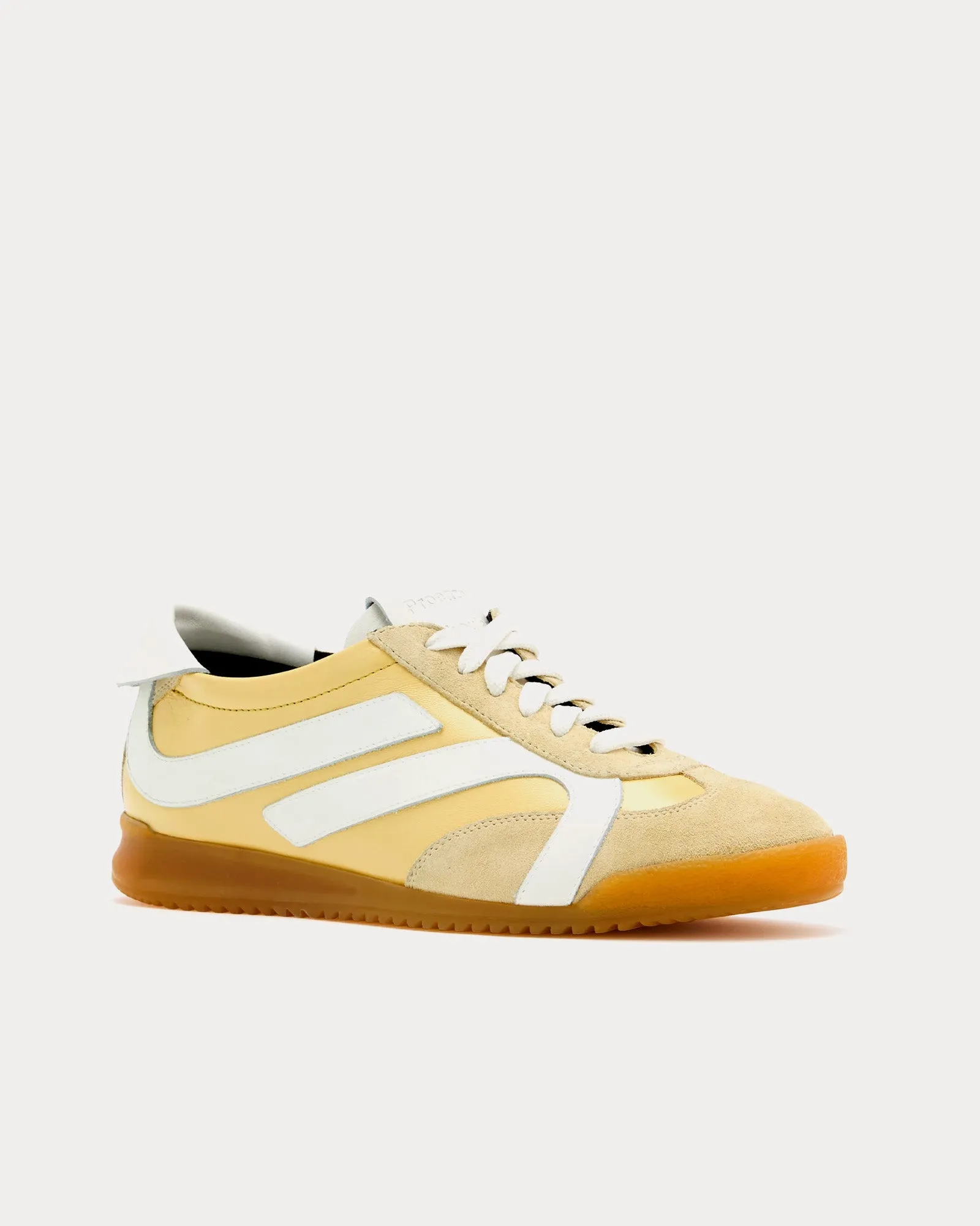 Track Leather Resin / Ecru Low Top Sneakers