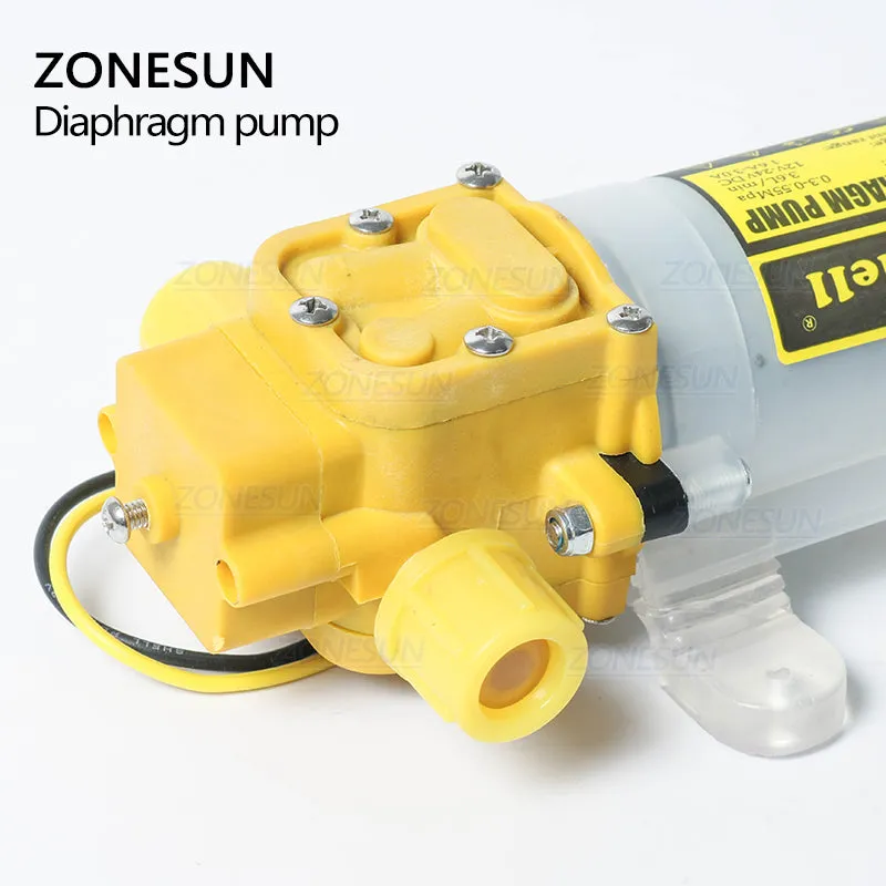 ZONESUN Diaphragm Water Pump For Filling Machine High Pressure Self Priming Pump 3.6L/min